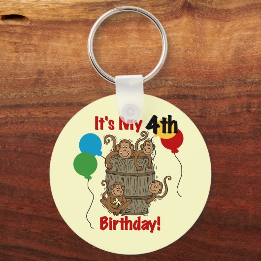Barrel of Monkeys 4th Verjaardag Sleutelhanger (Voorkant)