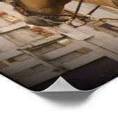 Barrel Race Girl en Horse Poster (Hoek)