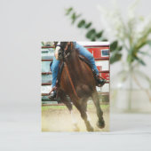 Barrel Race Horse Briefkaart (Staand voorkant)