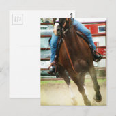 Barrel Race Horse Briefkaart (Voorkant / Achterkant)