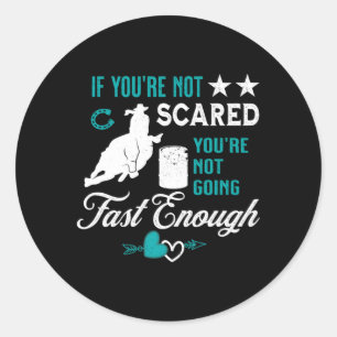 Barrel Racer Barrel Racing Horse Western Rodeo Koe Ronde Sticker