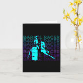 Barrel Racer Barrel Racing Horseback Riding Barrel Kaart (Gele Bloem)