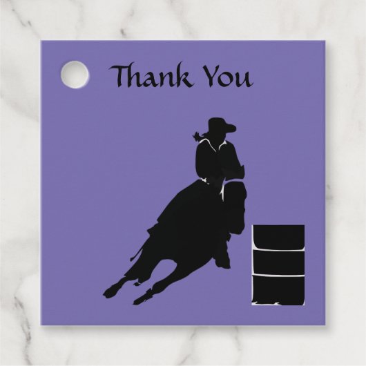 Barrel-racer Bedankjes Labels (Voorkant)