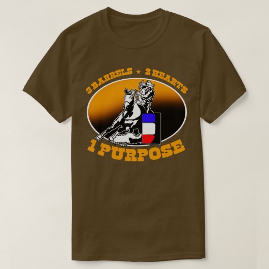 Barrel Racer Bond between Horse and Rider T-shirt (Design voorkant)