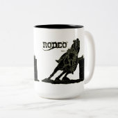 Barrel Racer Coffee Cup Tweekleurige Koffiemok (Voorkant rechts)