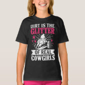 Barrel Racer Dirt is de glitter van echte koemmeis T-shirt (Voorkant)