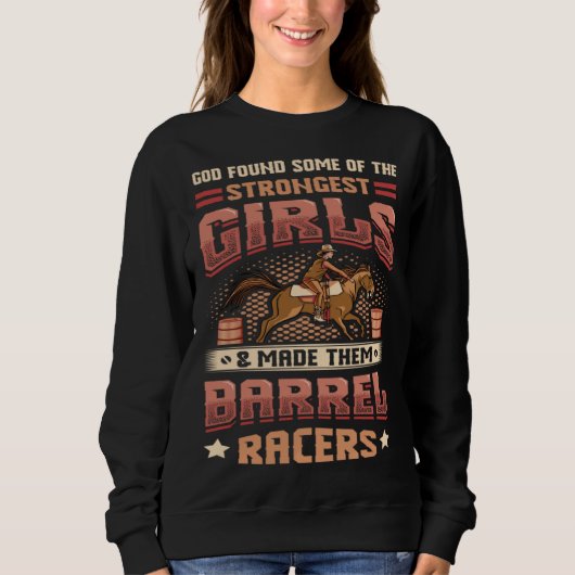 Barrel Racer Girl Barel Racing Trui (Voorkant)