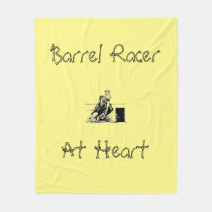 Barrel Racer Horse en Rider Fleece Deken