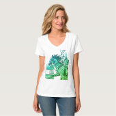 Barrel Racer II (blauwgroen/groen) T-shirt (Voorkant volledig)