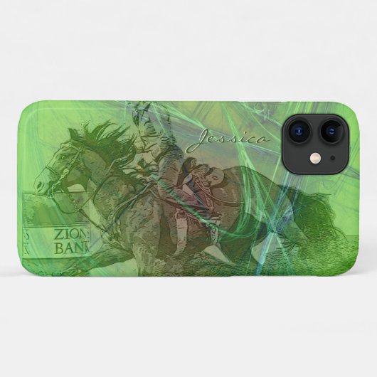 Barrel Racer II (groene werveling) Case-Mate iPhone Case (Achterkant (horizontaal))