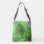 Barrel Racer II (groene werveling) Crossbody Tas (Achterkant)