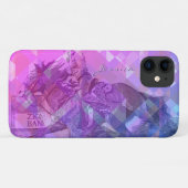 Barrel Racer II (roze violet donker geometrisch) Case-Mate iPhone Case (Achterkant (horizontaal))