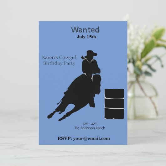 Barrel Racer Kaart (Staand voorkant)