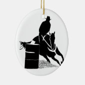 Barrel Racer Keramisch Ornament (Rechts)