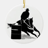 Barrel Racer Keramisch Ornament (Voorkant)