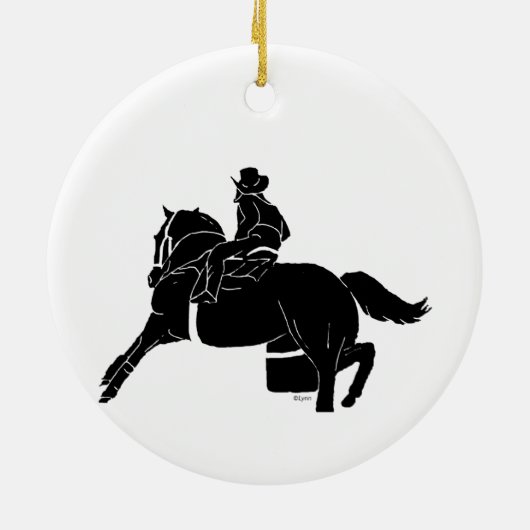 Barrel Racer Keramisch Ornament (Achterkant)