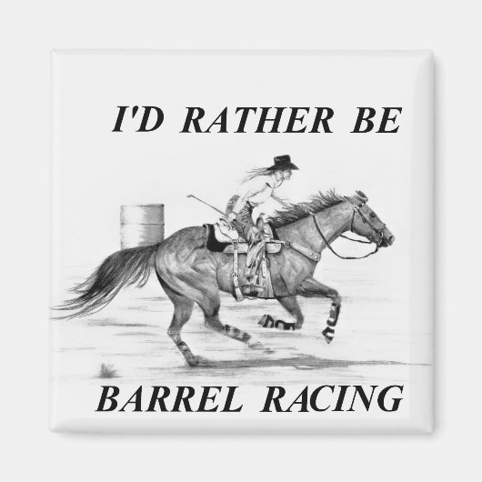 Barrel Racer Magneet (Voorkant)
