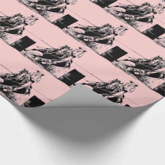 Barrel Racer op het hart Cadeaupapier (Hoek)