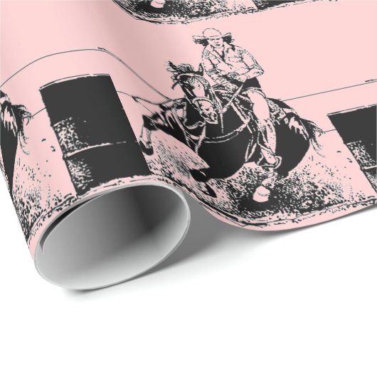 Barrel Racer op het hart Cadeaupapier (Rol Hoek)
