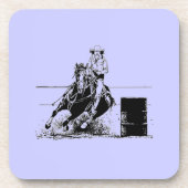 Barrel Racer op het hart Drankjes Onderzetter (Voorkant)