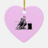 Barrel Racer op het hart Keramisch Ornament (Voorkant)