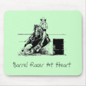 Barrel Racer op het hart Muismat (Voorkant)