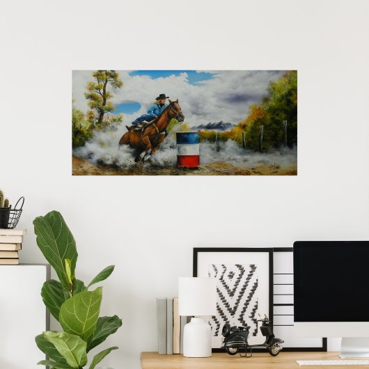 Barrel Racer Poster (Thuiskantoor)