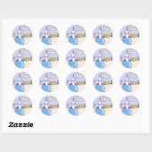 Barrel Racer Ronde Sticker (Vel)