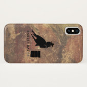 Barrel Racer Silhouette op Brown Grunge Case-Mate iPhone Case (Achterkant (horizontaal))