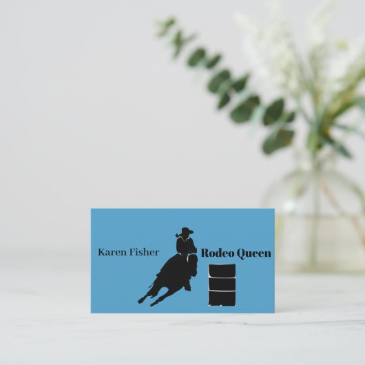 Barrel Racer Visitekaartje (Staand voorkant)