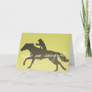BARREL RACER Wenskaart Bedankkaart