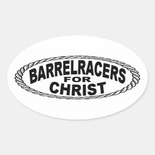 Barrel Racers for Christus Euro Style Ovale Sticker