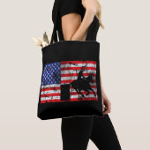 Barrel Racing Afro-Amerikaans Tote Bag (Dichtbij)