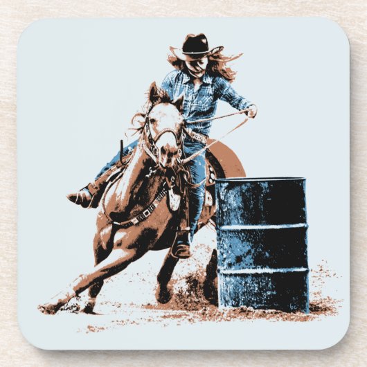 Barrel Racing Bier Onderzetter (Voorkant)