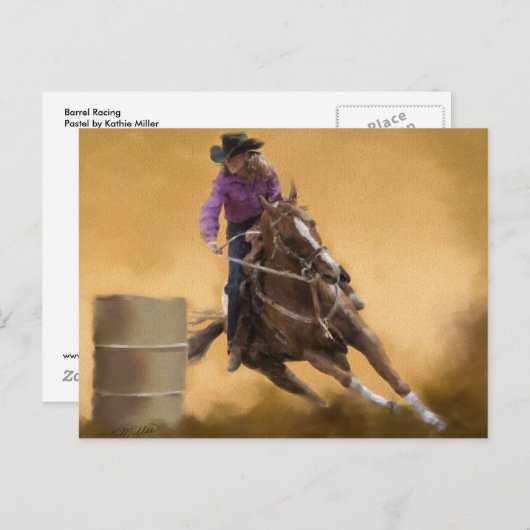 Barrel Racing Briefkaart (Voorkant / Achterkant)