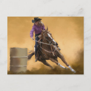 Barrel Racing Briefkaart