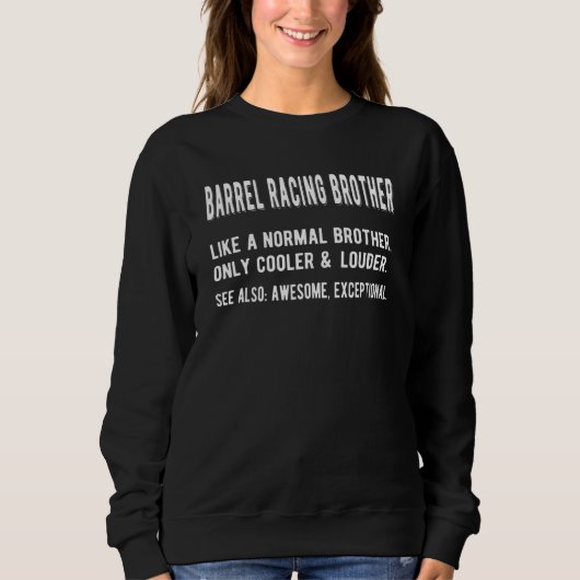 Barrel Racing Brother Definition Barrel Racing Bro Trui (Voorkant)