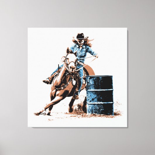 Barrel Racing Canvas Afdruk (Voorkant)