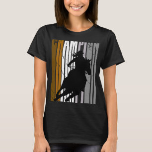 Barrel Racing Champion Horse Riding Brown Cowgirl T-shirt