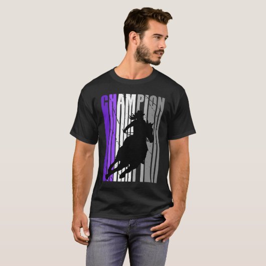 Barrel Racing Champion Southern Womens Boerderij F T-shirt (Voorkant volledig)