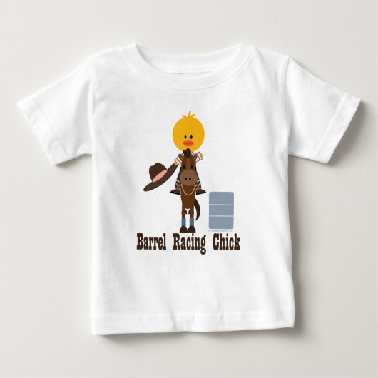 Barrel Racing Chick Organic Baby Bodysuit (Voorkant)