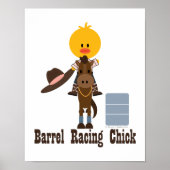 Barrel Racing Chick Poster (Voorkant)