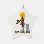 Barrel Racing Chick Star Ornament (Rechts)