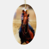 Barrel Racing Cowgirl 2018 keramisch sieraad Keramisch Ornament (Rechts)