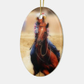 Barrel Racing Cowgirl 2018 keramisch sieraad Keramisch Ornament (Links)