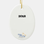 Barrel Racing Cowgirl 2018 keramisch sieraad Keramisch Ornament (Achterkant)