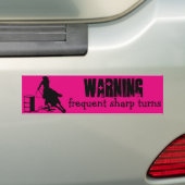Barrel Racing Cowgirl Horse Bumpersticker Decal (Op auto)