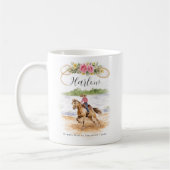 Barrel Racing Cowgirl | Monogram Rodeo Koffiemok (Links)