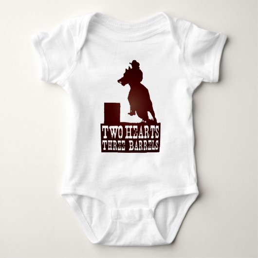 barrel racing cowgirl redneck horse romper (Voorkant)