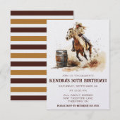 Barrel Racing, Cowgirl Verjaardagsfeestje Kaart (Voorkant / Achterkant)